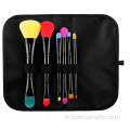 Set de pinceaux de maquillage de voyage double tête